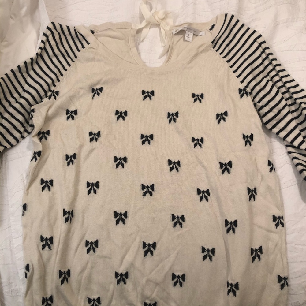 Lauren Conrad bow tie sweater